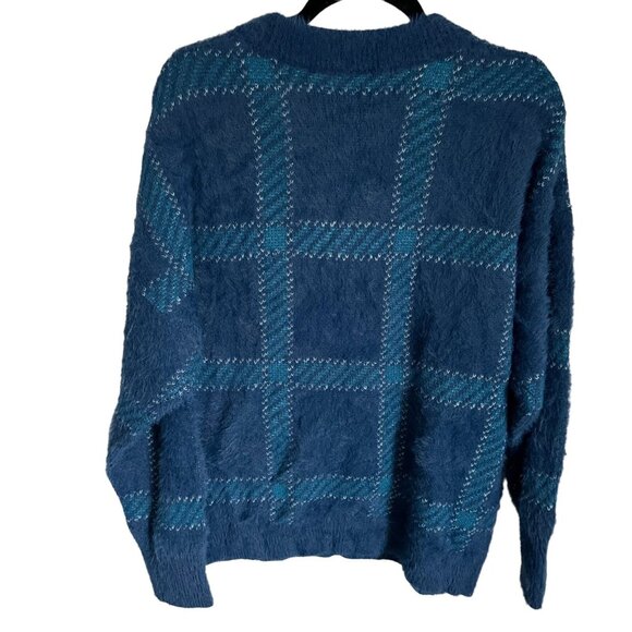 Time & Tru Sweater Size 1X Blue Multi Long Sleeves Crewneck Sweater. NWT - Picture 6 of 12